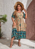 Boho Plus Size Bethany Maxi Dress - Blue For Women